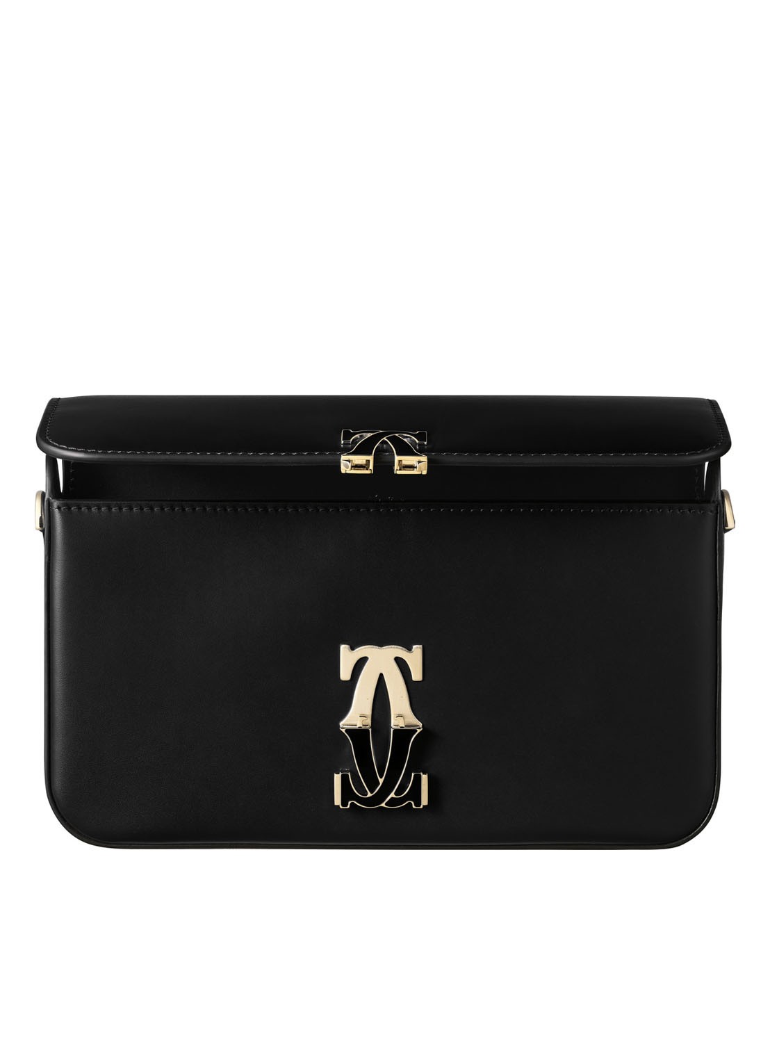 Cartier Double C Mini Chain crossbodytas van kalfsleer CRL1002303 - detail 4 zwart