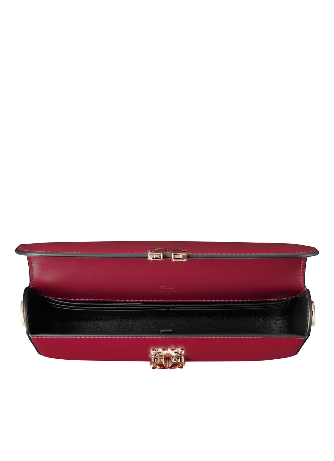 Cartier Double C Mini Chain crossbodytas van kalfsleer CRL1002306 - detail 3 kersenrood