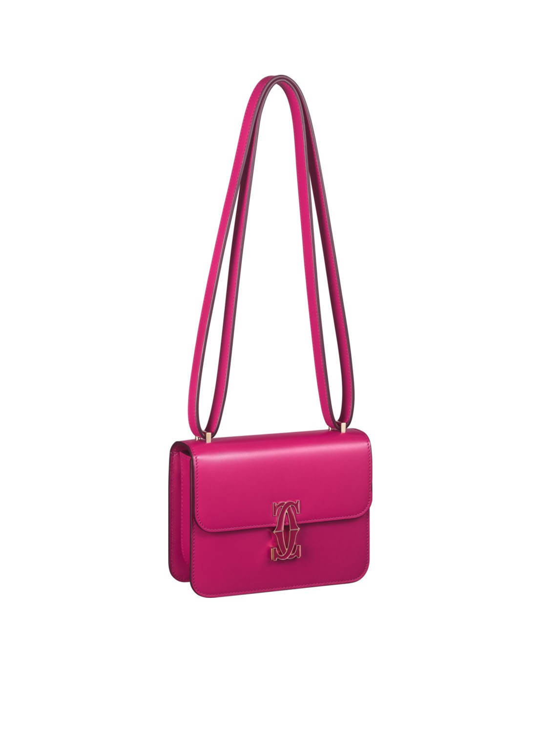Cartier Double C Nano schoudertas van kalfsleer CRL1002297 - voorkant 2 roze