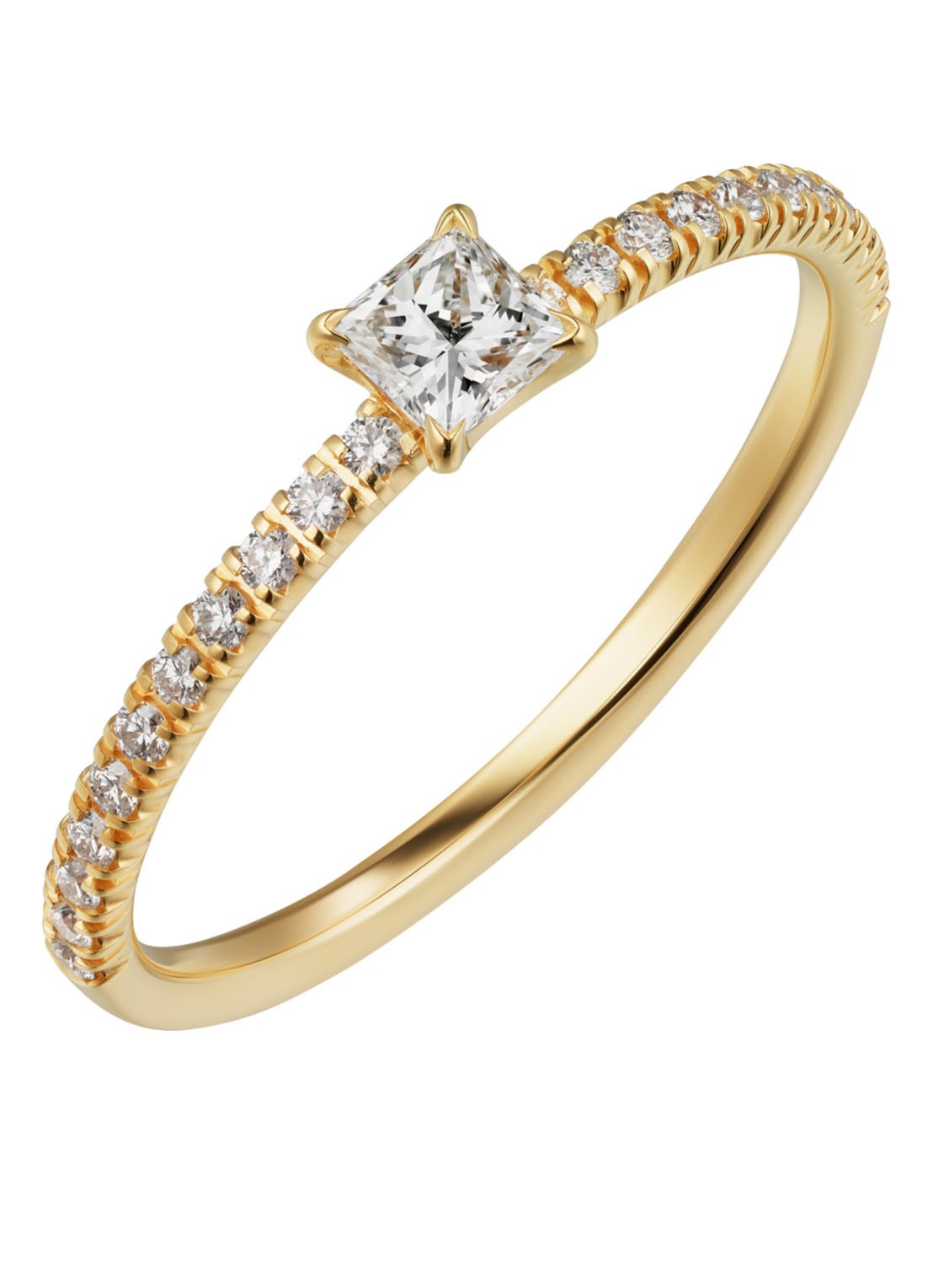 Cartier Etincelle de Cartier ring van 18k geelgoud met diamanten CRB4232900 - voorkant 2 geelgoud