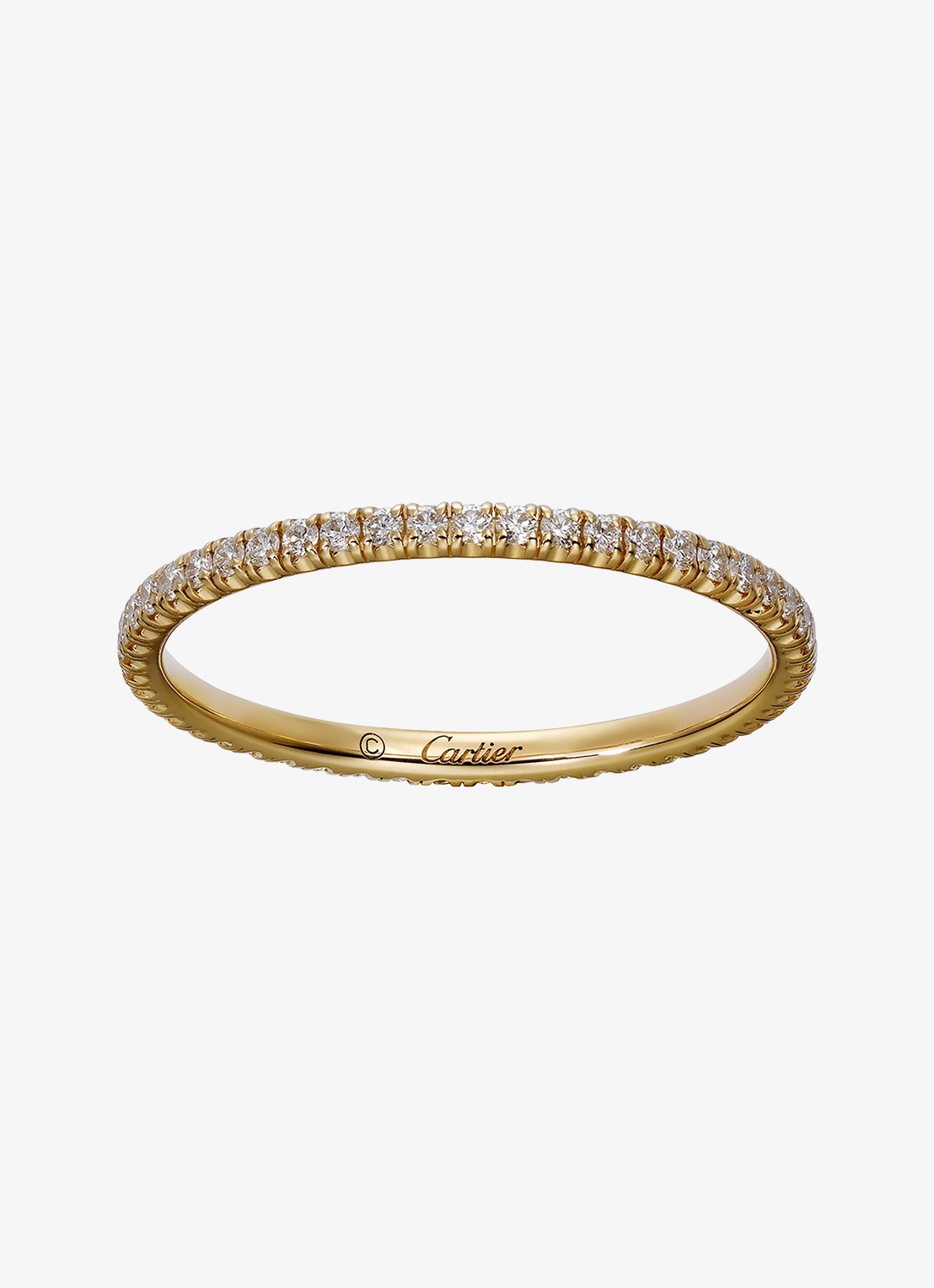 Cartier Etincelle de Cartier trouwring, van 18 karaat geelgoud met 0.22 ct diamant CRB4212000 - detail geelgoud