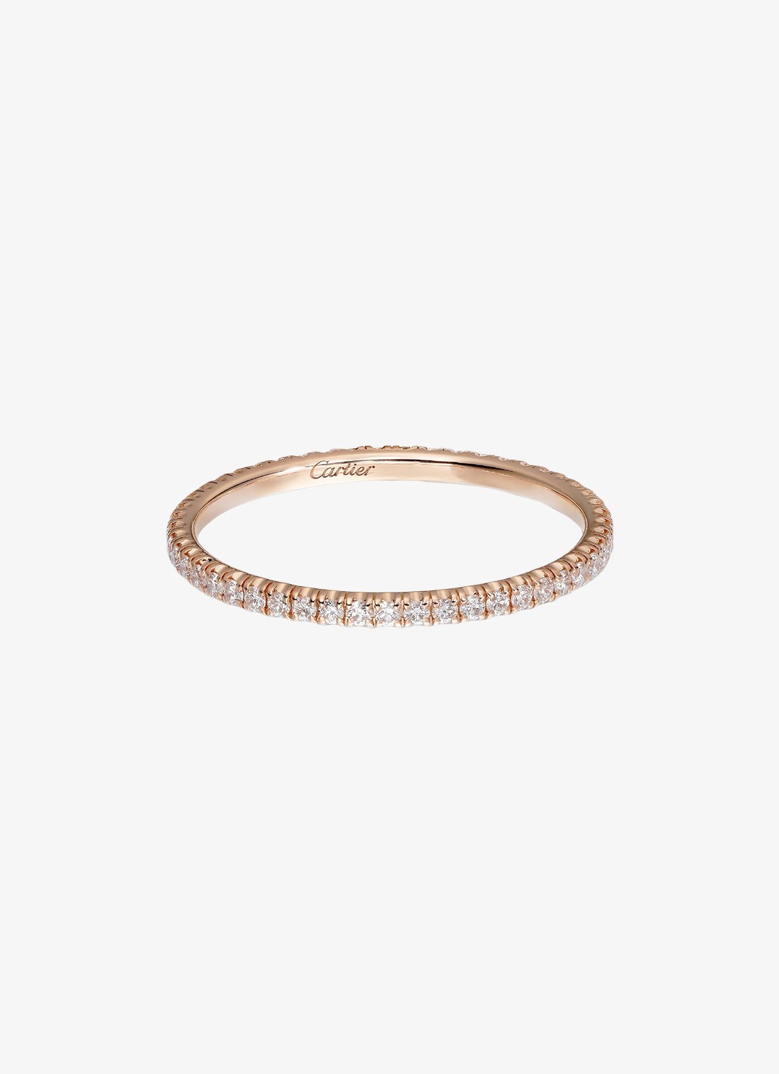 Cartier Etincelle de Cartier trouwring van 18 karaat roségoud met 0.22 ct diamant CRB4210500 - voorkant roségoud