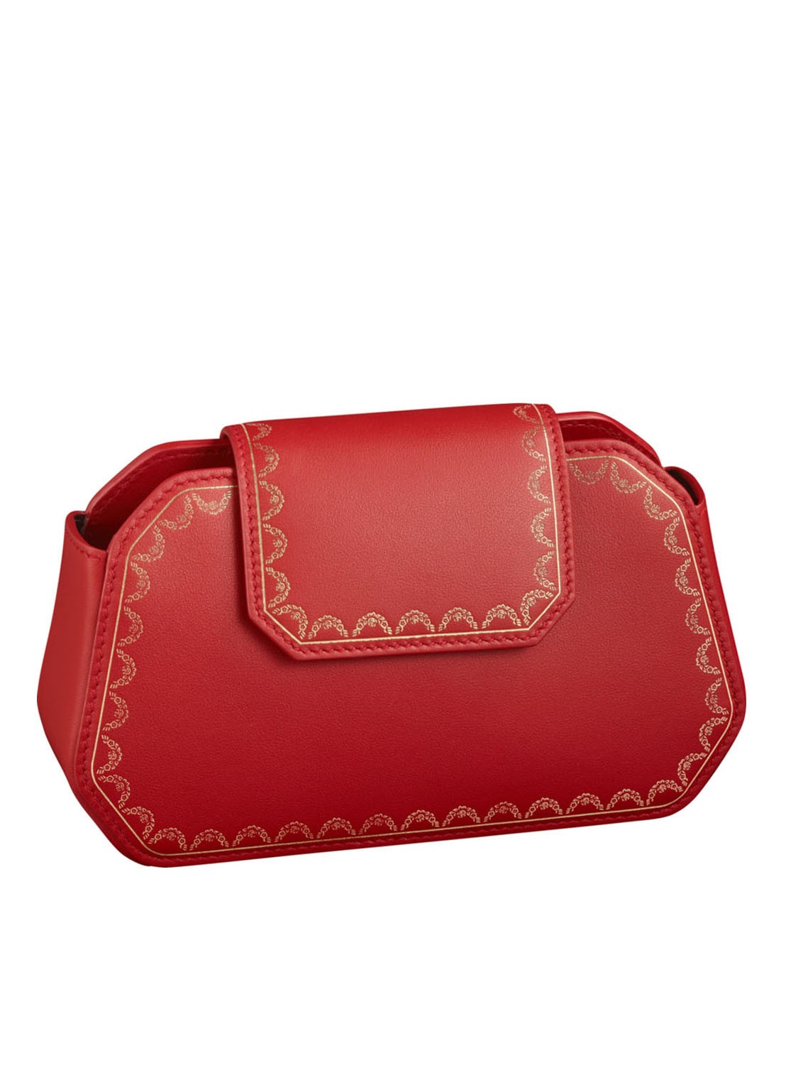 Cartier Guirlande de Cartier handtas van kalfsleer CRL1002226 - achterkant 6 steenrood