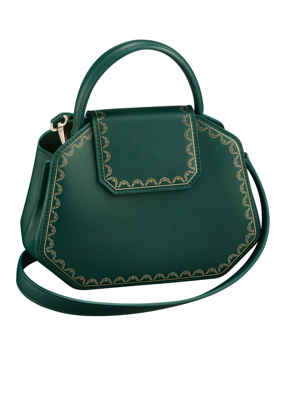 Cartier Guirlande de Cartier mini handtas van kalfsleer - voorkant groen