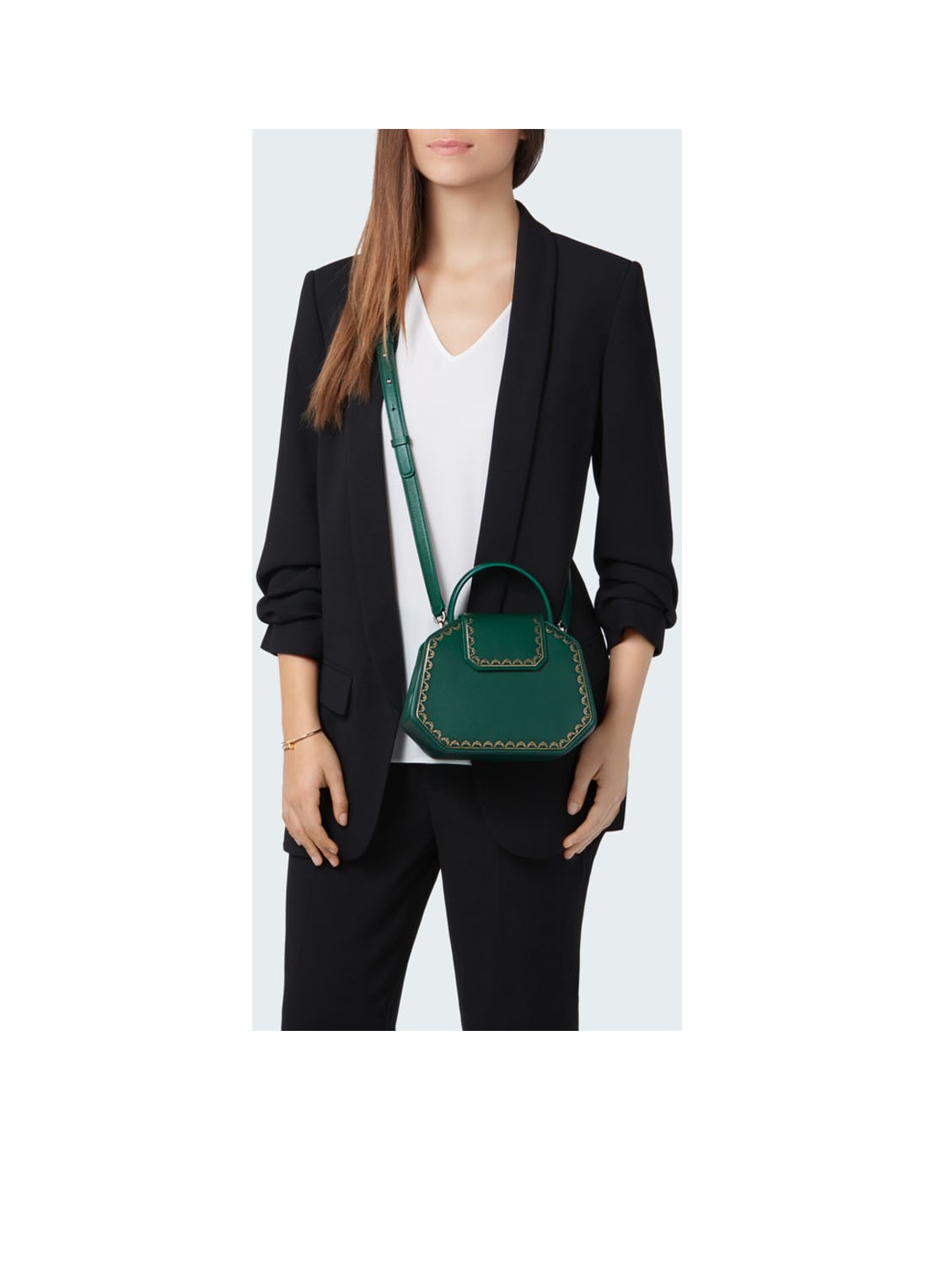 Cartier Guirlande de Cartier mini handtas van kalfsleer - voorkant 2 groen