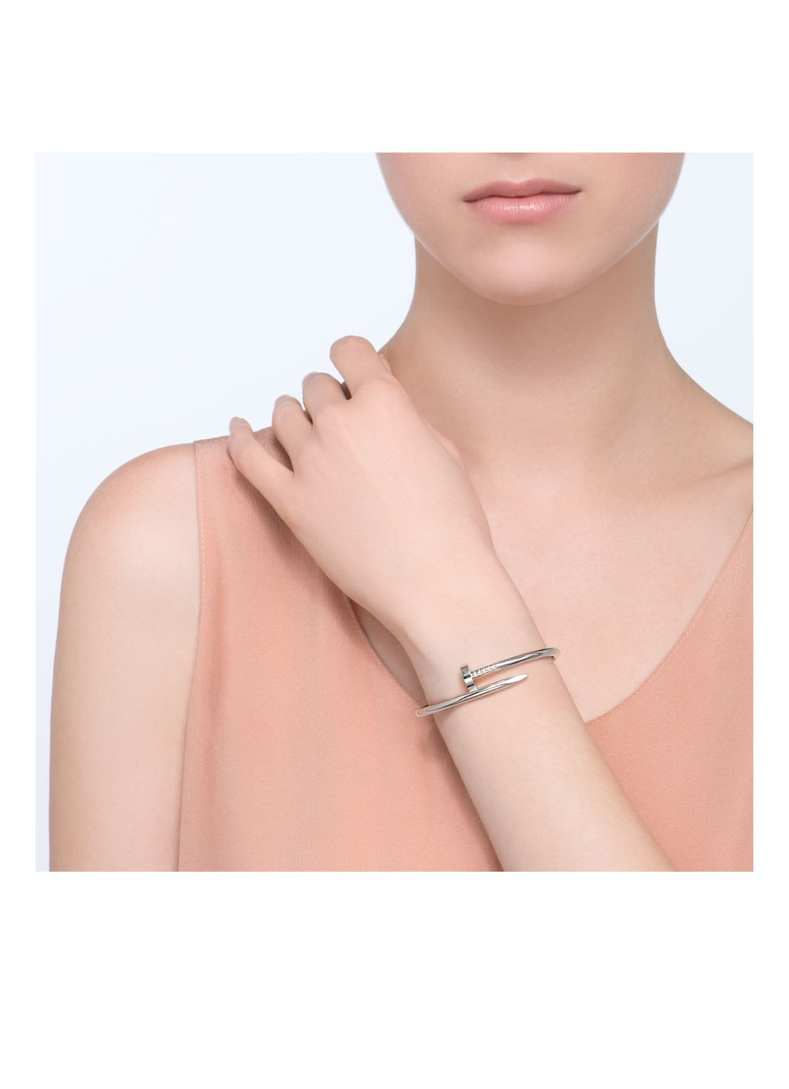 Cartier Juste un Clou armband van 18k witgoud B6048300 - detail witgoud