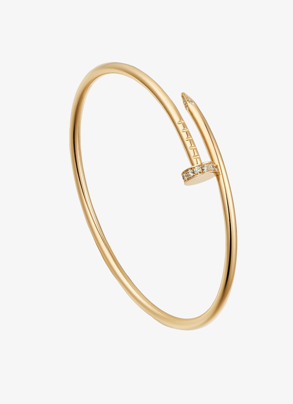 Cartier Juste un Clou bangle, klein model van 18 karaat geelgoud met 0.18 ct diamant CRB6066117 - voorkant 7 geelgoud