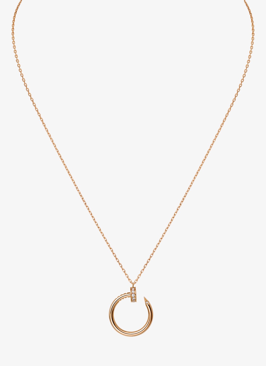 Cartier Juste un Clou ketting van 18 karaat roségoud met 0.12 diamant CRB7224887 - achterkant 8 roségoud