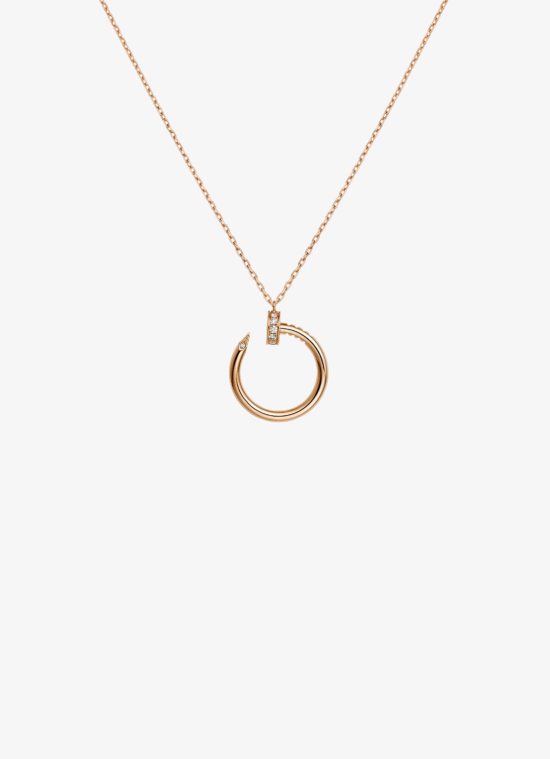 Cartier Juste un Clou ketting van 18 karaat roségoud met 0.12 diamant CRB7224887 - detail roségoud