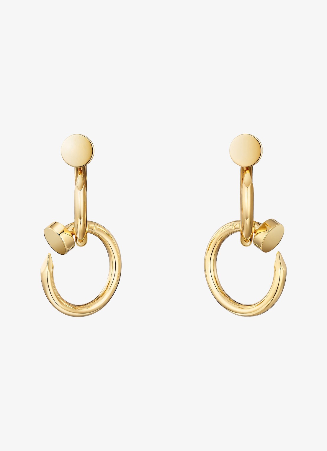 Cartier Juste un Clou oorstekers van 18 karaat geelgoud CRB8301528 - achterkant 8 geelgoud