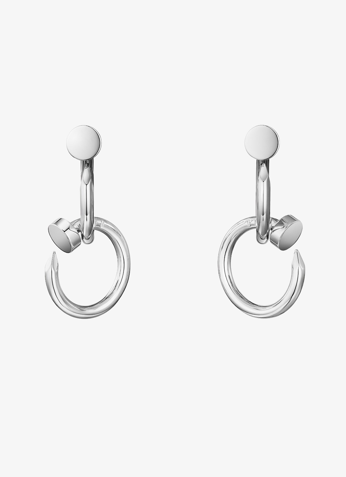 Cartier Juste un Clou oorstekers van 18 karaat witgoud CRB8301529 - achterkant 8 witgoud