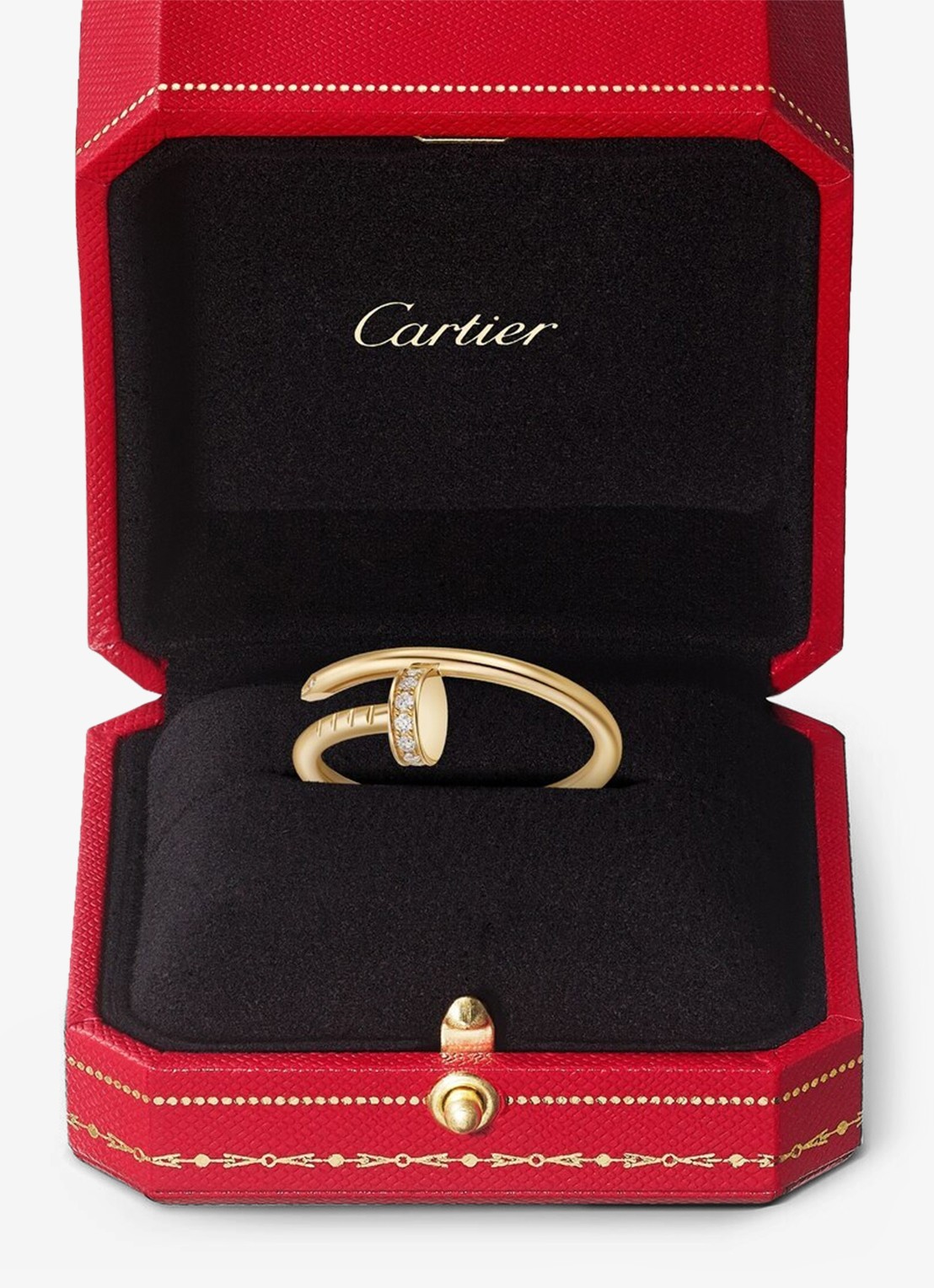 Cartier Juste un Clou ring van 18 karaat geelgoud met 0,08 ct diamant CRB42449 - detail 4 geelgoud