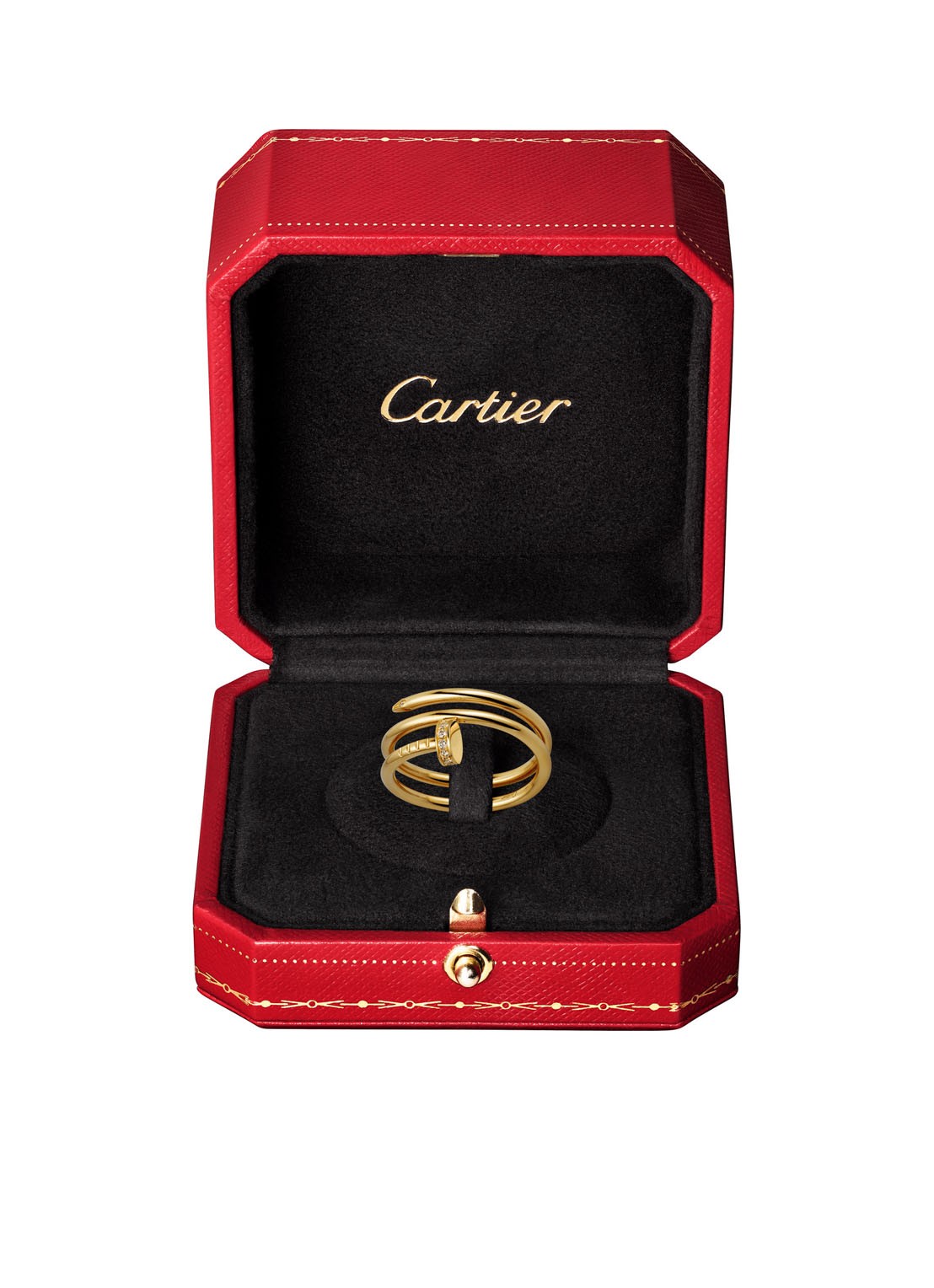 Cartier Juste un Clou ring van 18 karaat geelgoud met 14 diamanten CRB4211800 - voorkant 2 geelgoud