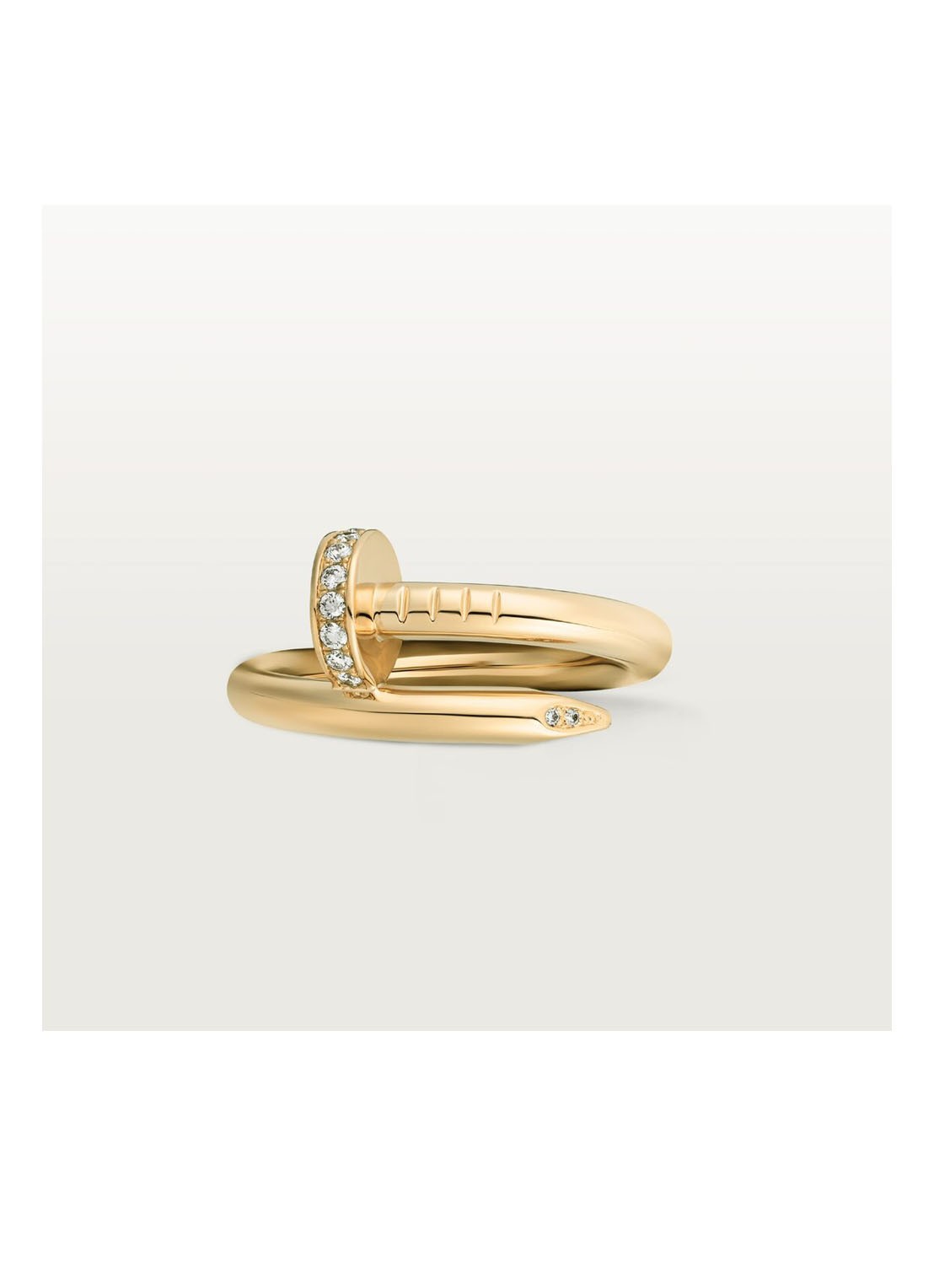 Cartier Juste un Clou ring van 18 karaat geelgoud met 22 briljant geslepen diamanten CRB4216900 - detail 5 geelgoud