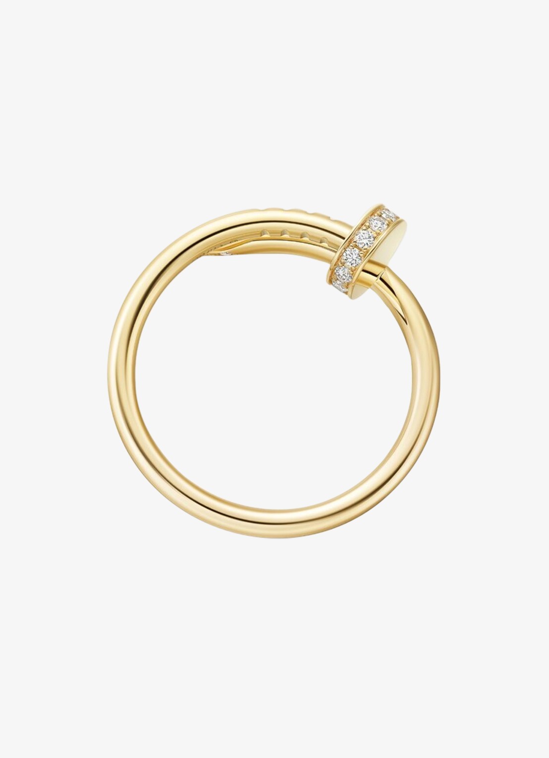 Cartier Juste un Clou ring van 18 karaat geelgoud met diamanten CRB42449 - detail 2 geelgoud