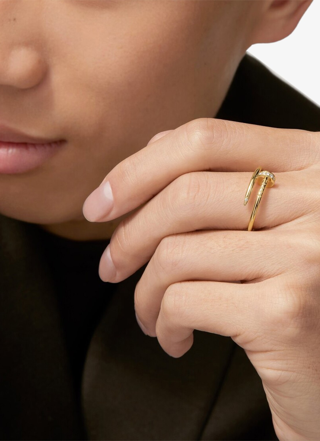 Cartier Juste un Clou ring van 18 karaat geelgoud met diamanten CRB42449 - voorkant 7 geelgoud