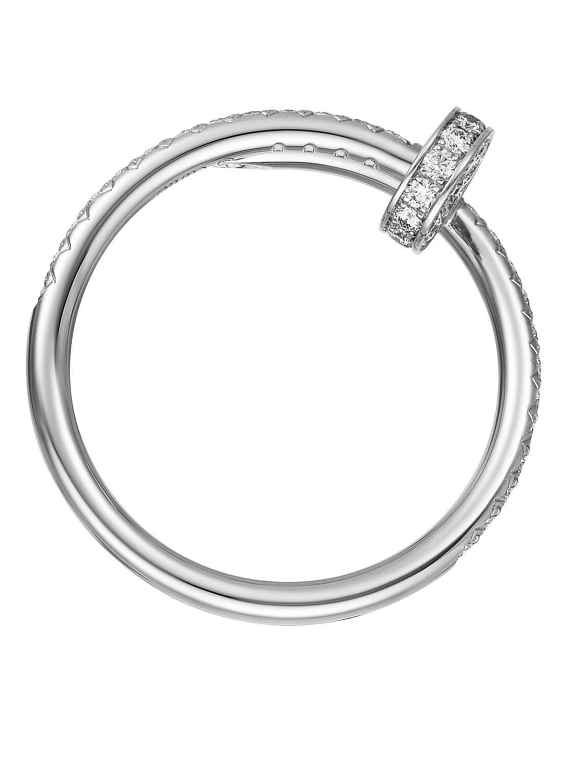 Cartier Juste un Clou ring van 18 karaat witgoud en 53 diamanten CRB4231600 - detail 4 witgoud