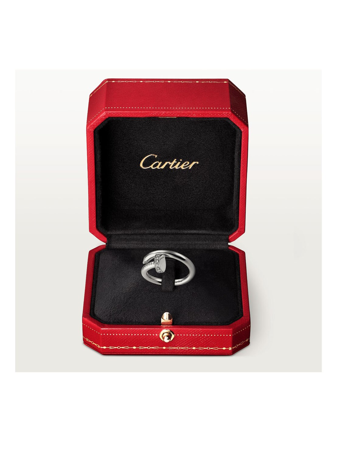 Cartier Juste un Clou ring van 18 karaat witgoud met 22 diamanten CRB4092700 - detail 4 witgoud