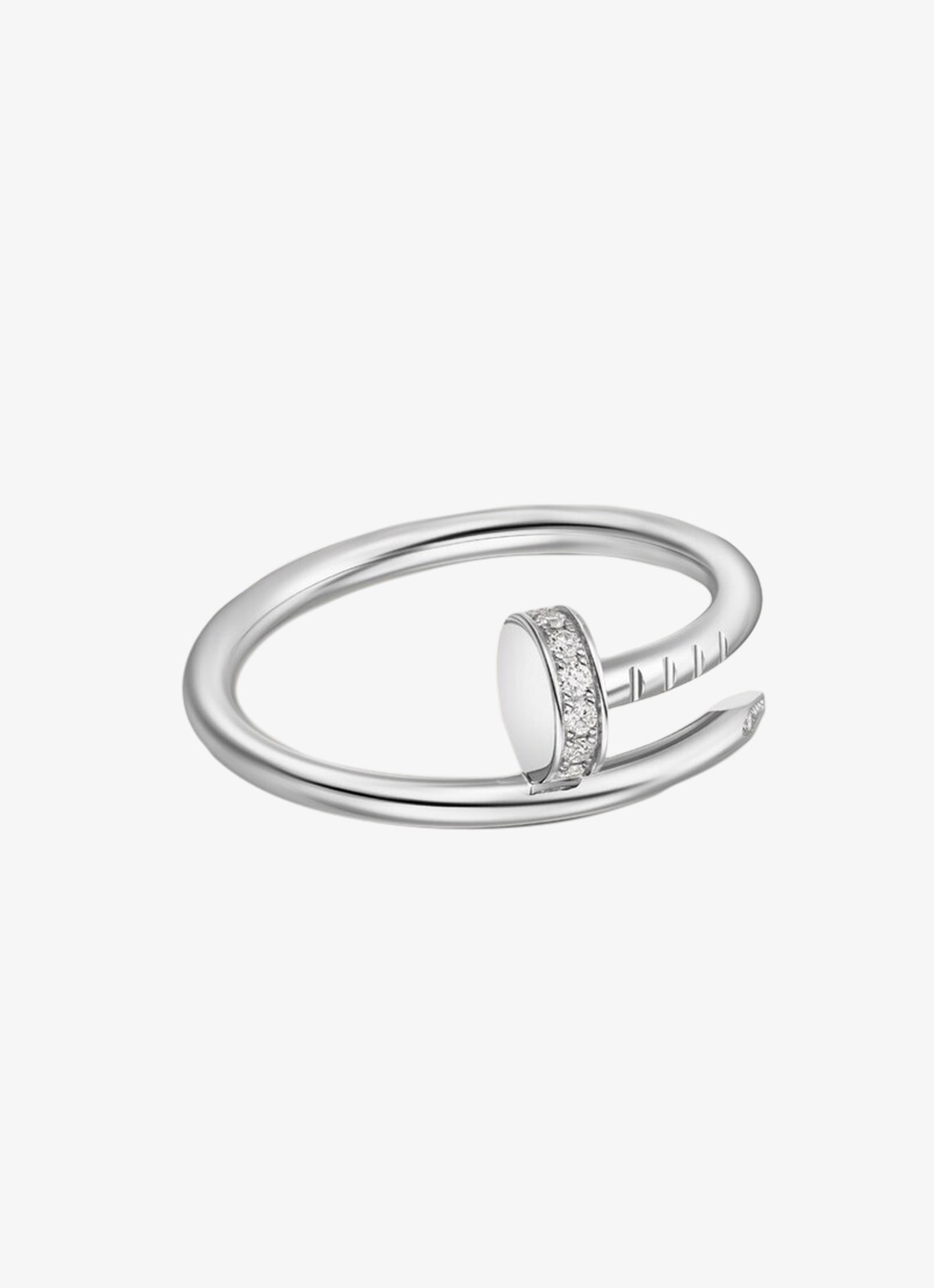 Cartier Juste un Clou ring van 18 karaat witgoud met diamanten CRB42450 - detail 2 witgoud