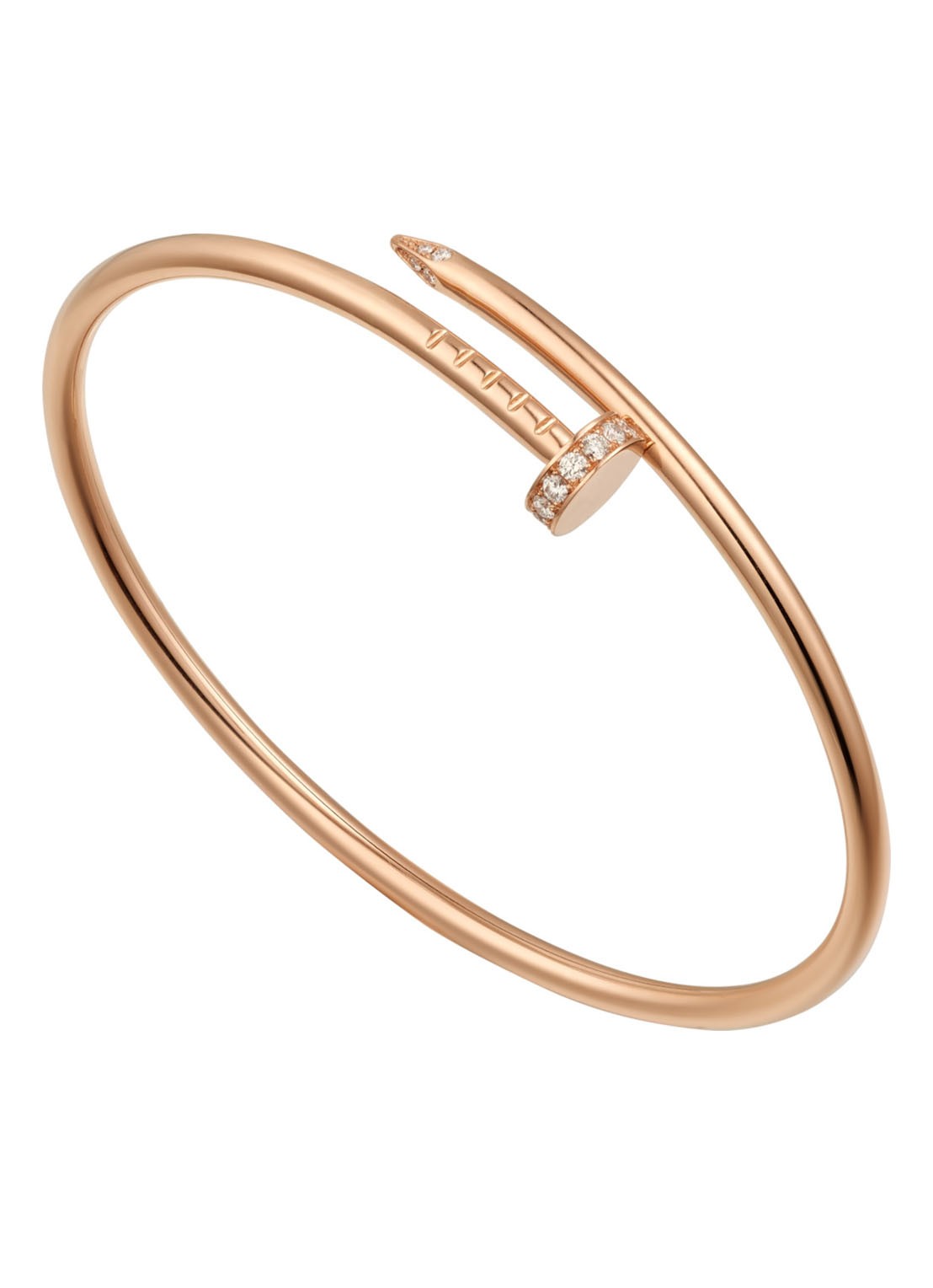 Cartier Juste un Clou small armband van 18 karaat roségoud met 20 diamanten CRB6065800 - voorkant 8 roségoud
