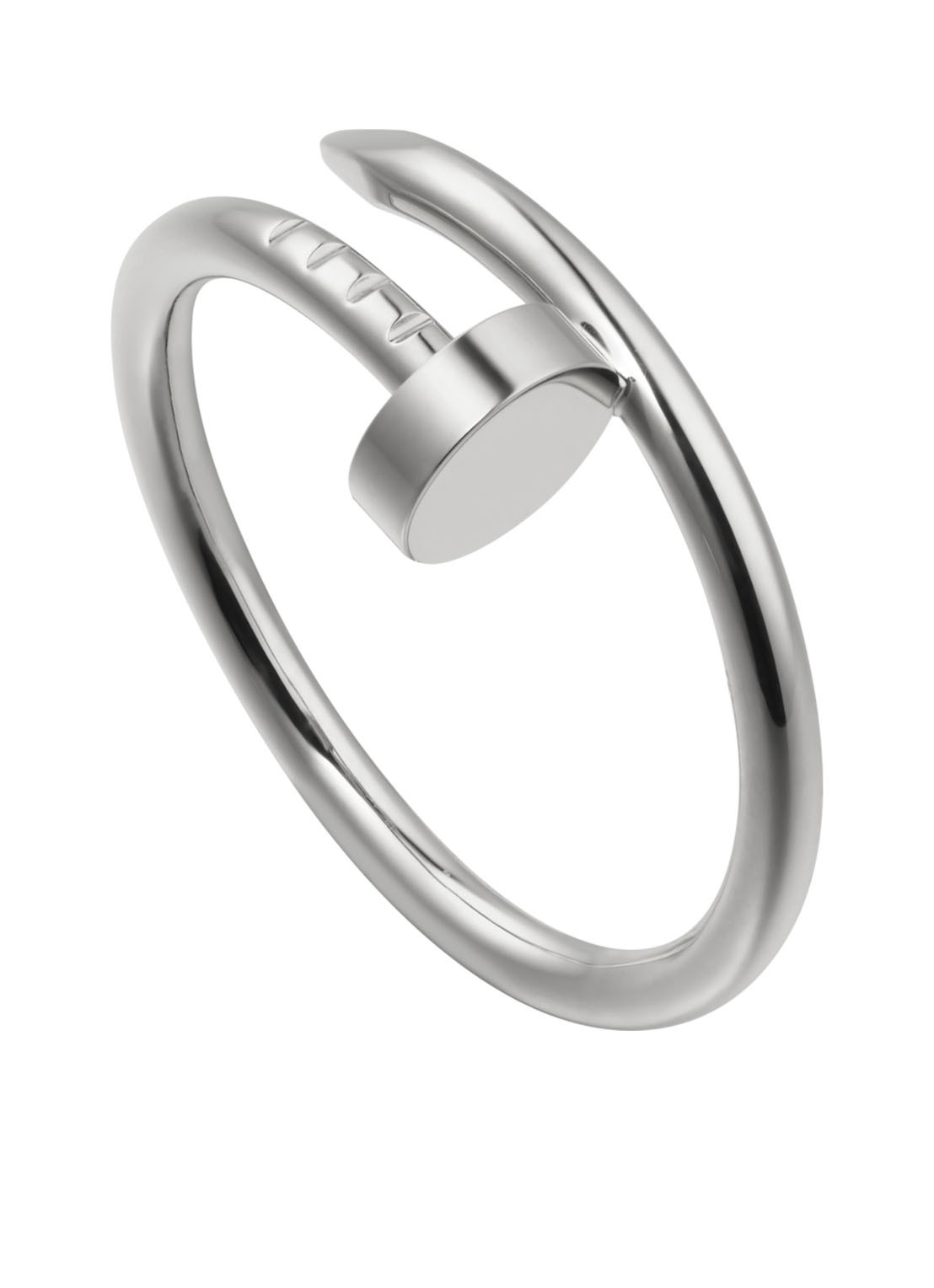 Cartier Juste un Clou small ring van 18k witgoud CRB4226000 - voorkant witgoud