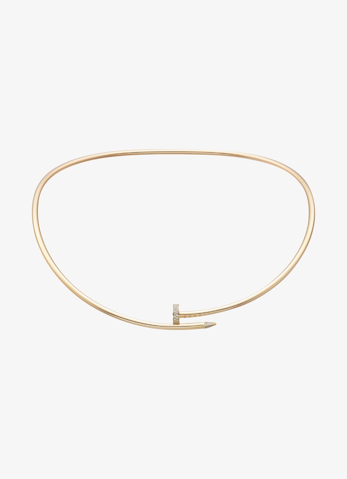 Cartier Juste un Clou Torque ketting, klein model van 18 karaat geelgoud met 0.20 ct diamant CRN7424422 - voorkant 3 geelgoud