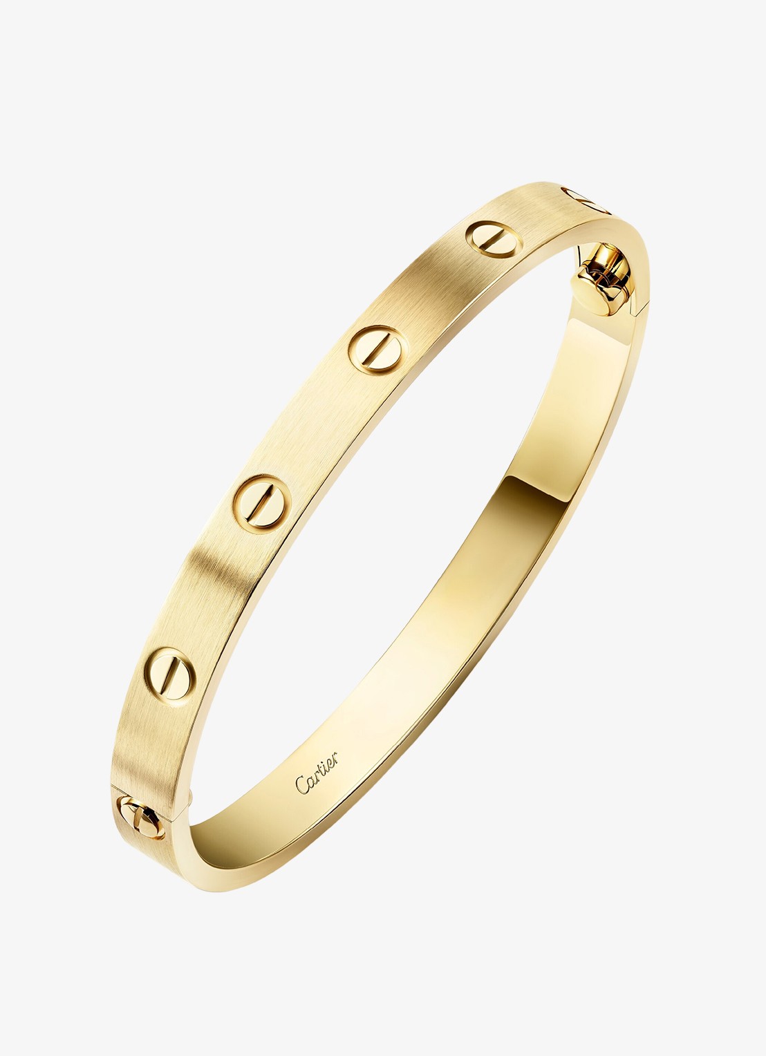 Cartier LOVE armband, klassiek model van 18 karaat geelgoud CRB6077017 - detail geelgoud