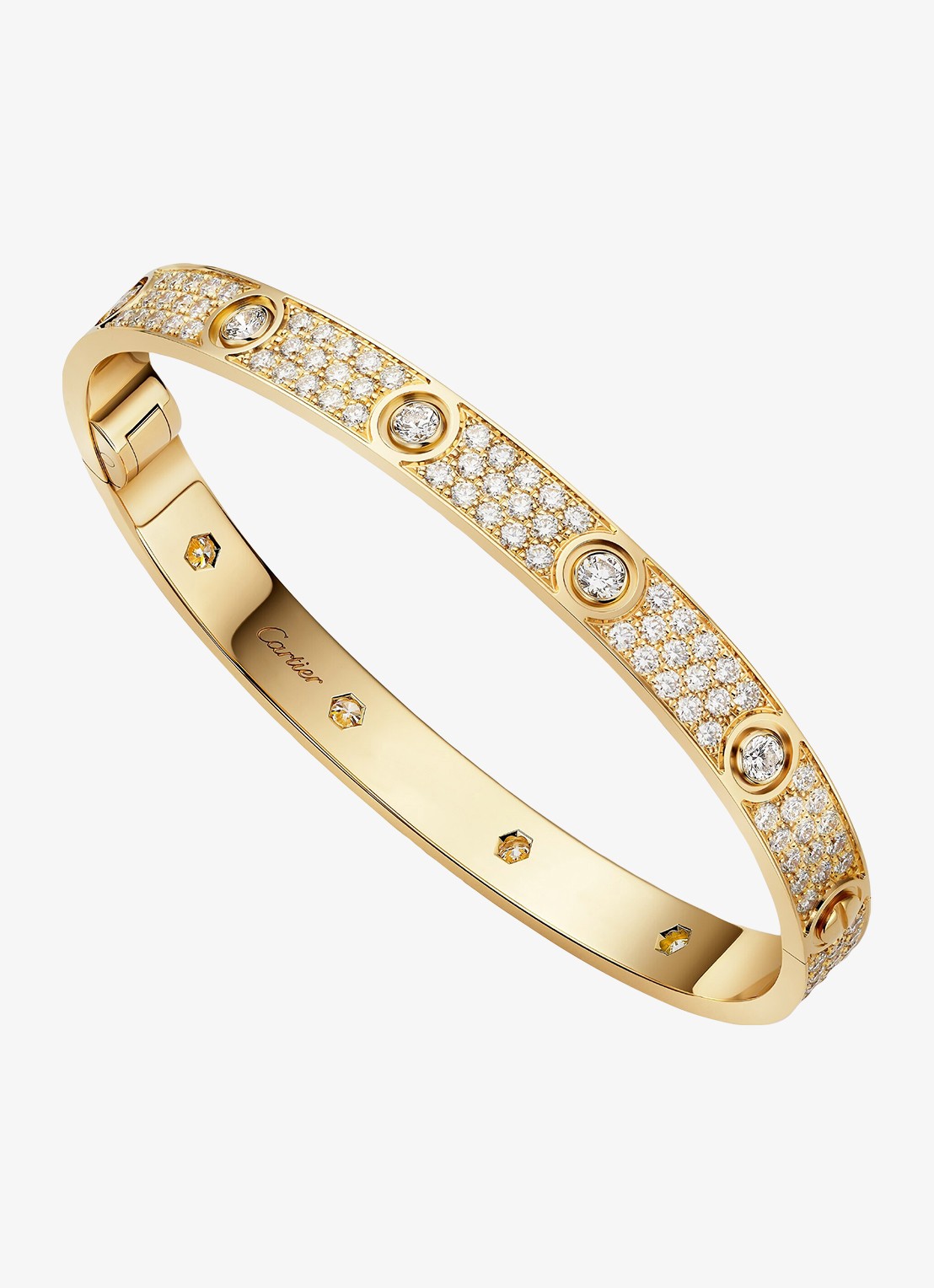 Cartier LOVE armband, klassiek model van 18 karaat geelgoud met 4.04 ct diamant CRN6727317 - detail 6 geelgoud