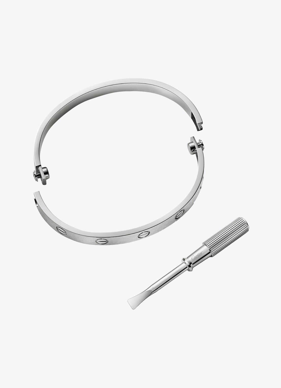 Cartier LOVE armband, klassiek model van 18 karaat witgoud CRB6077117 - detail 7 witgoud