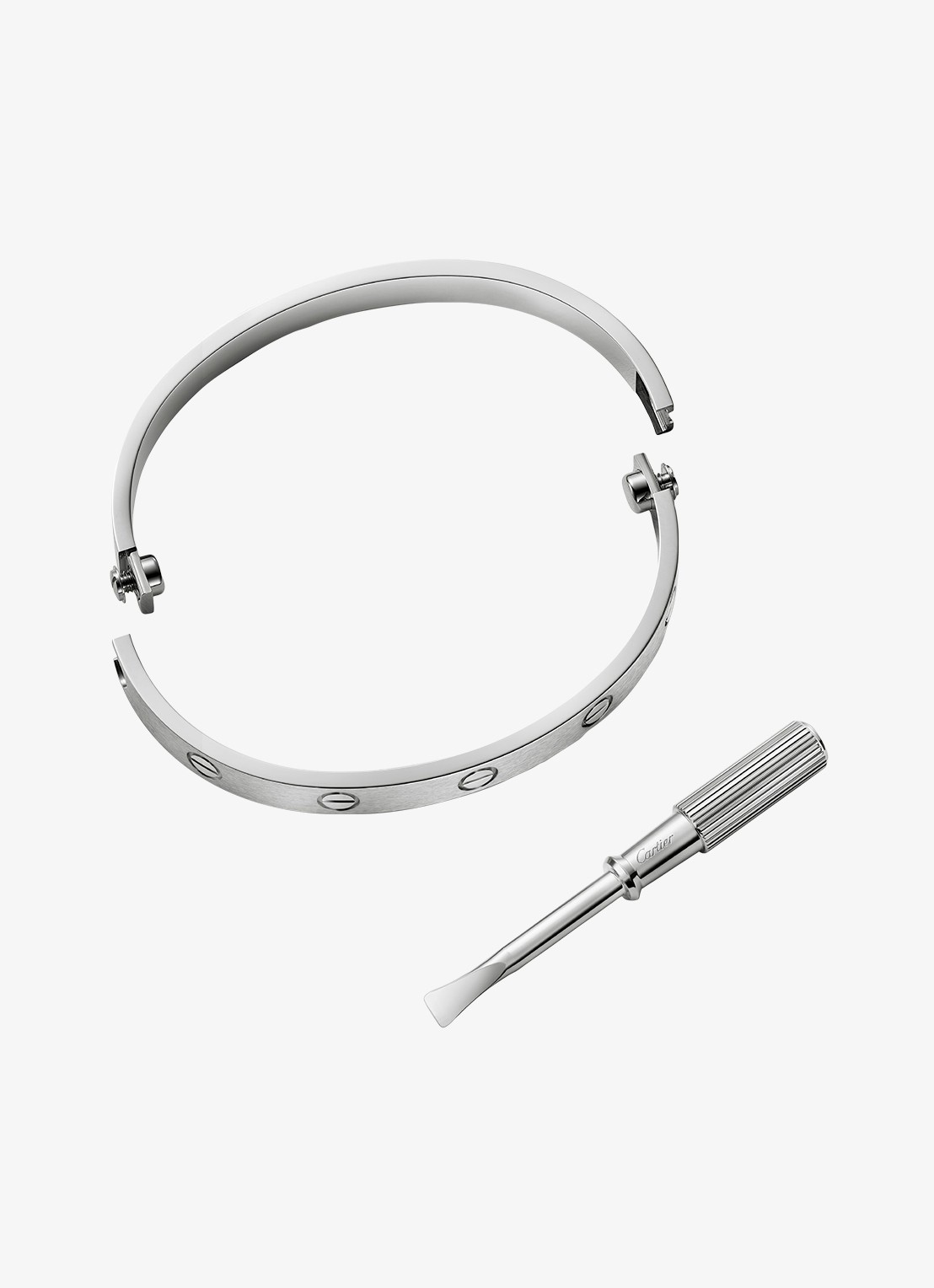Cartier LOVE armband, klassiek model van 18 karaat witgoud CRB6077117 - detail 7 witgoud