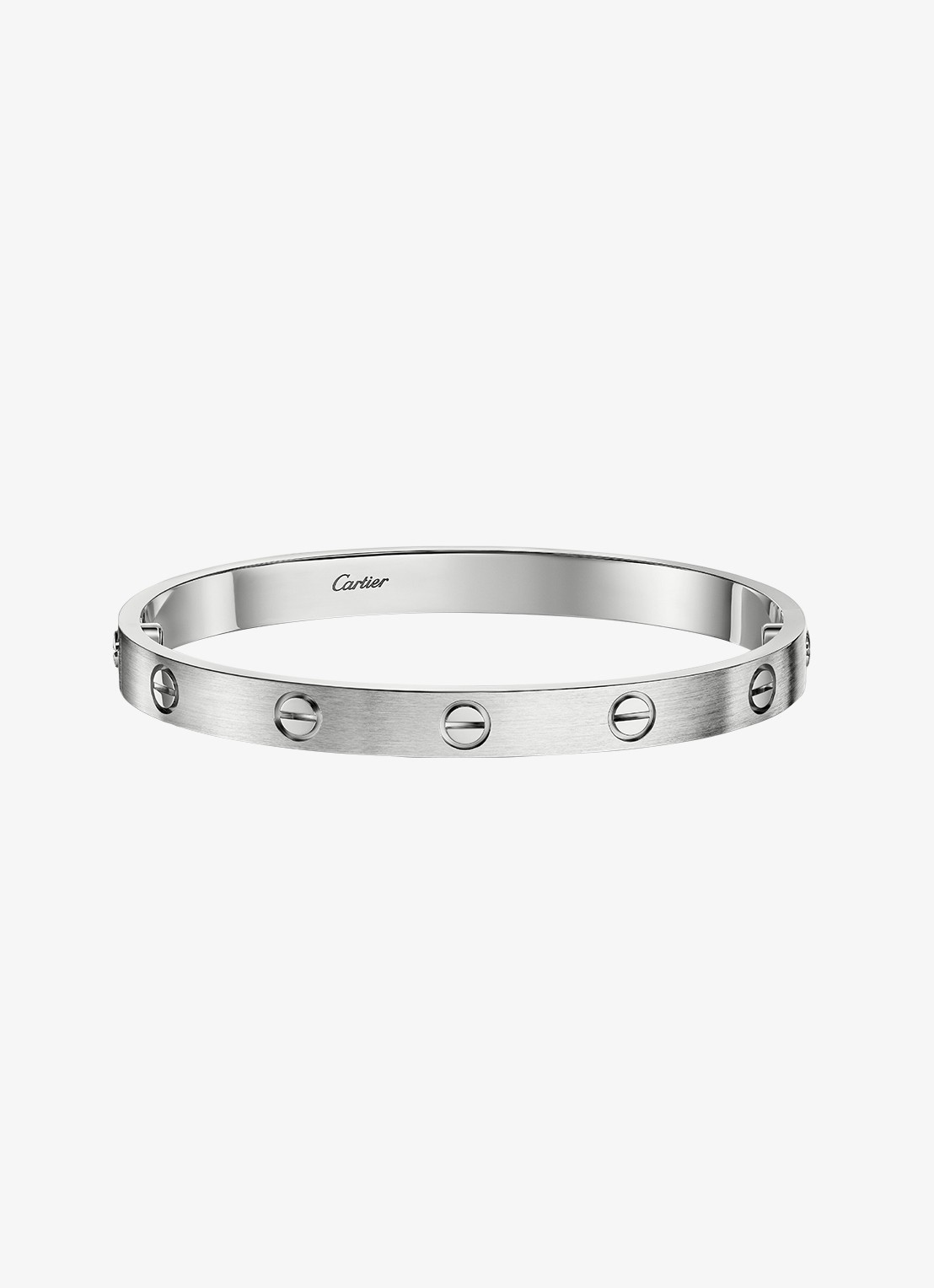 Cartier LOVE armband, klassiek model van 18 karaat witgoud CRB6077117 - voorkant 2 witgoud