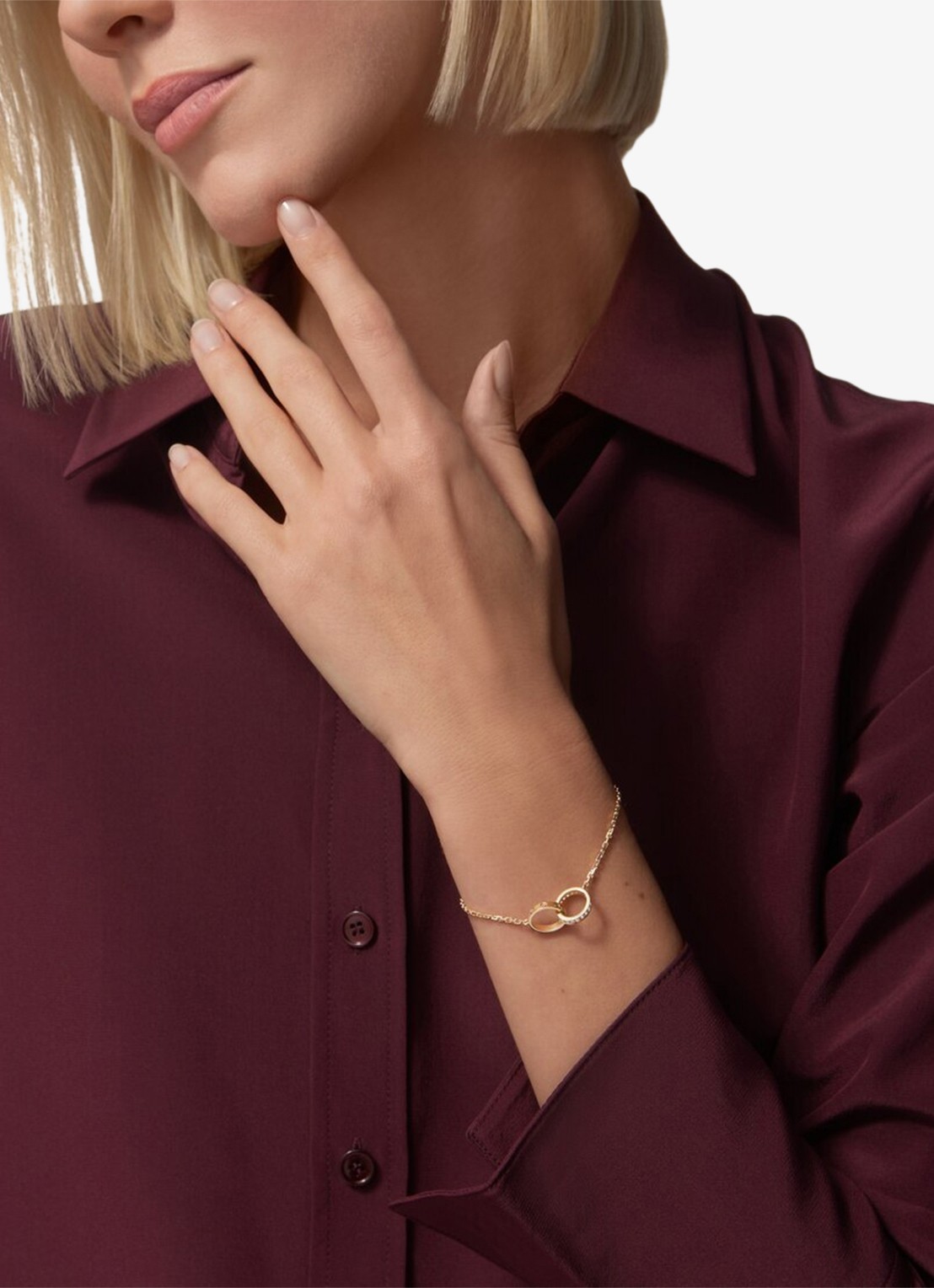 Cartier LOVE armband van 18 karaat geelgoud met 18 diamanten CRB6084300 - voorkant 2 geelgoud