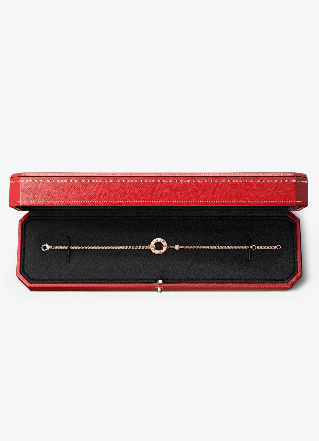 Cartier LOVE armband, van 18 karaat roségoud met 0.03 ct diamant CRB6063600 - detail 7 roségoud