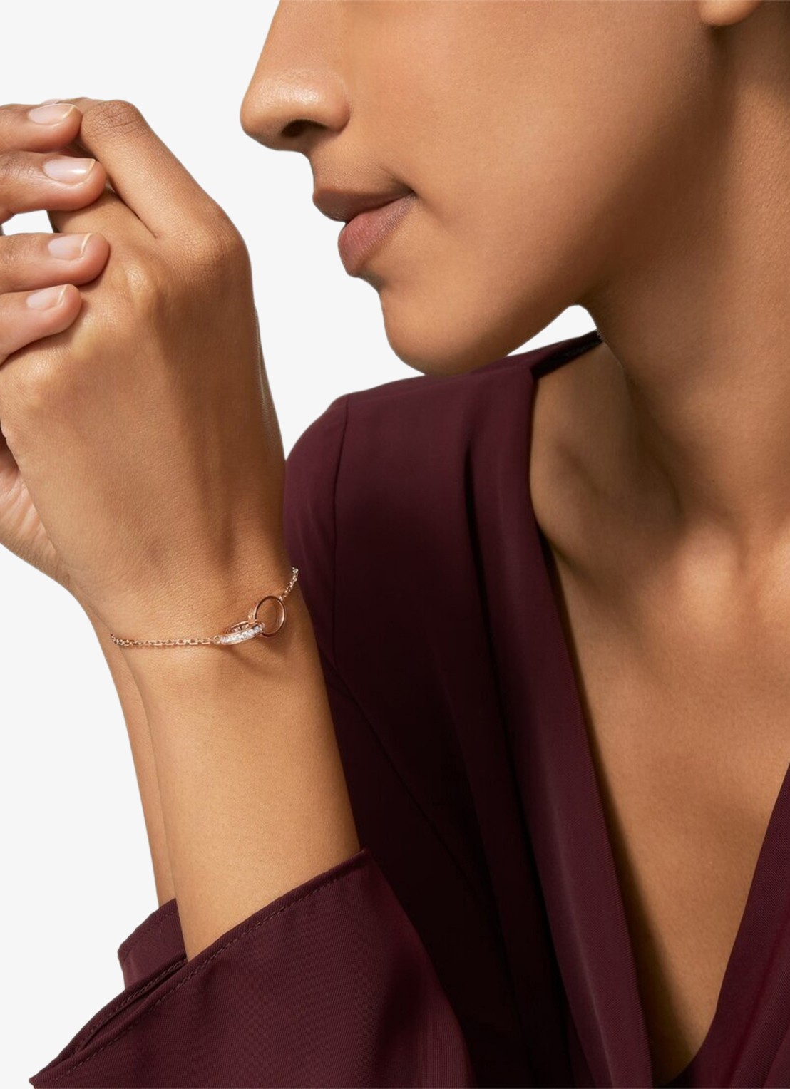 Cartier LOVE armband van 18 karaat roségoud met 18 diamanten CRB6084200 - voorkant 2 roségoud