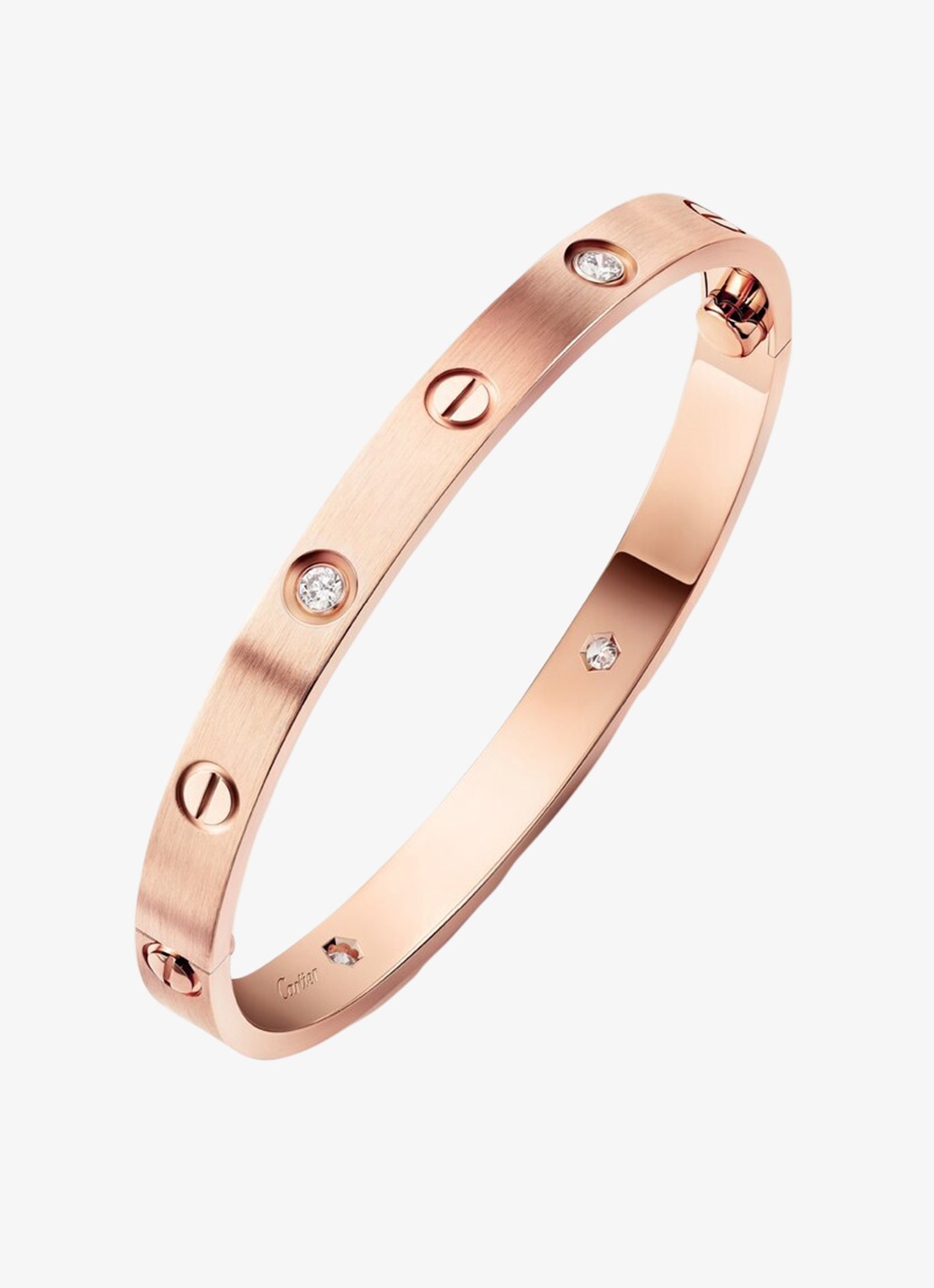 Cartier LOVE armband van 18 karaat roségoud met 4 diamanten CRB60800 - detail 3 roségoud