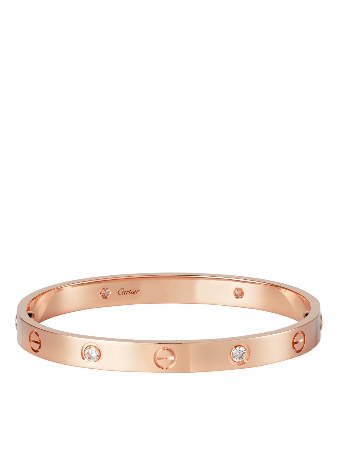 Cartier LOVE armband van 18 karaat roségoud met diamanten CRB6069900 - voorkant roségoud