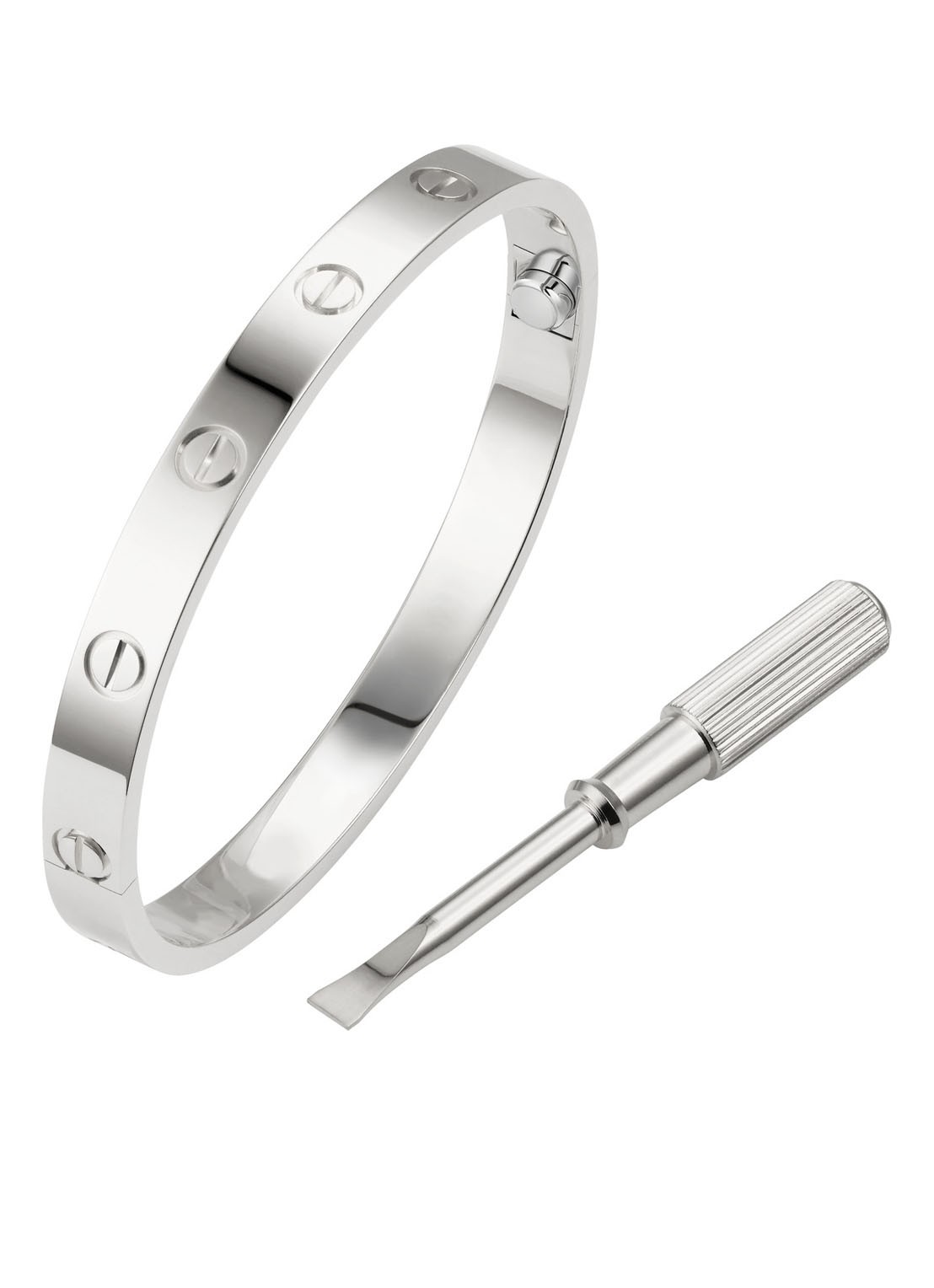 Cartier LOVE armband van 18 karaat witgoud CRB6067600 - voorkant 3 witgoud