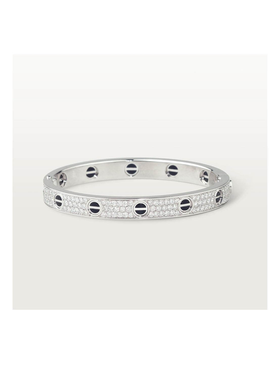 Cartier LOVE armband van 18 karaat witgoud met 204 diamanten CRN6032400 - detail 7 witgoud