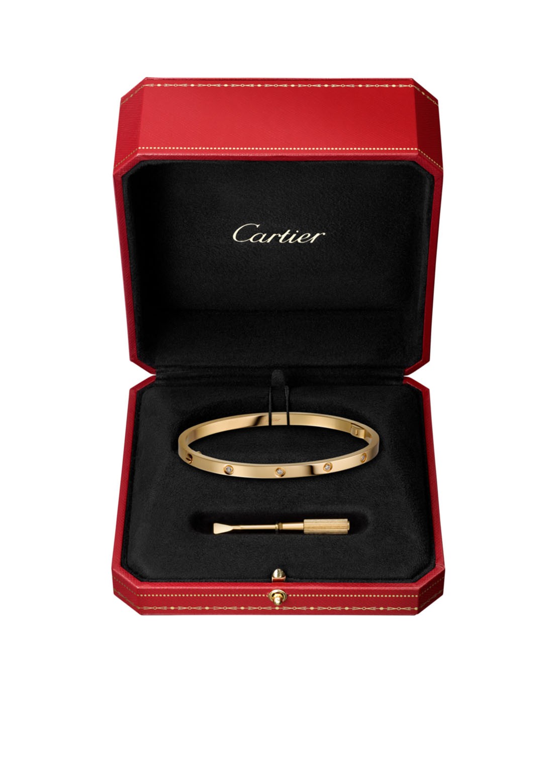 Cartier Love armband van 18k geelgoud met 10 diamanten CRB6047815 - detail 8 geelgoud