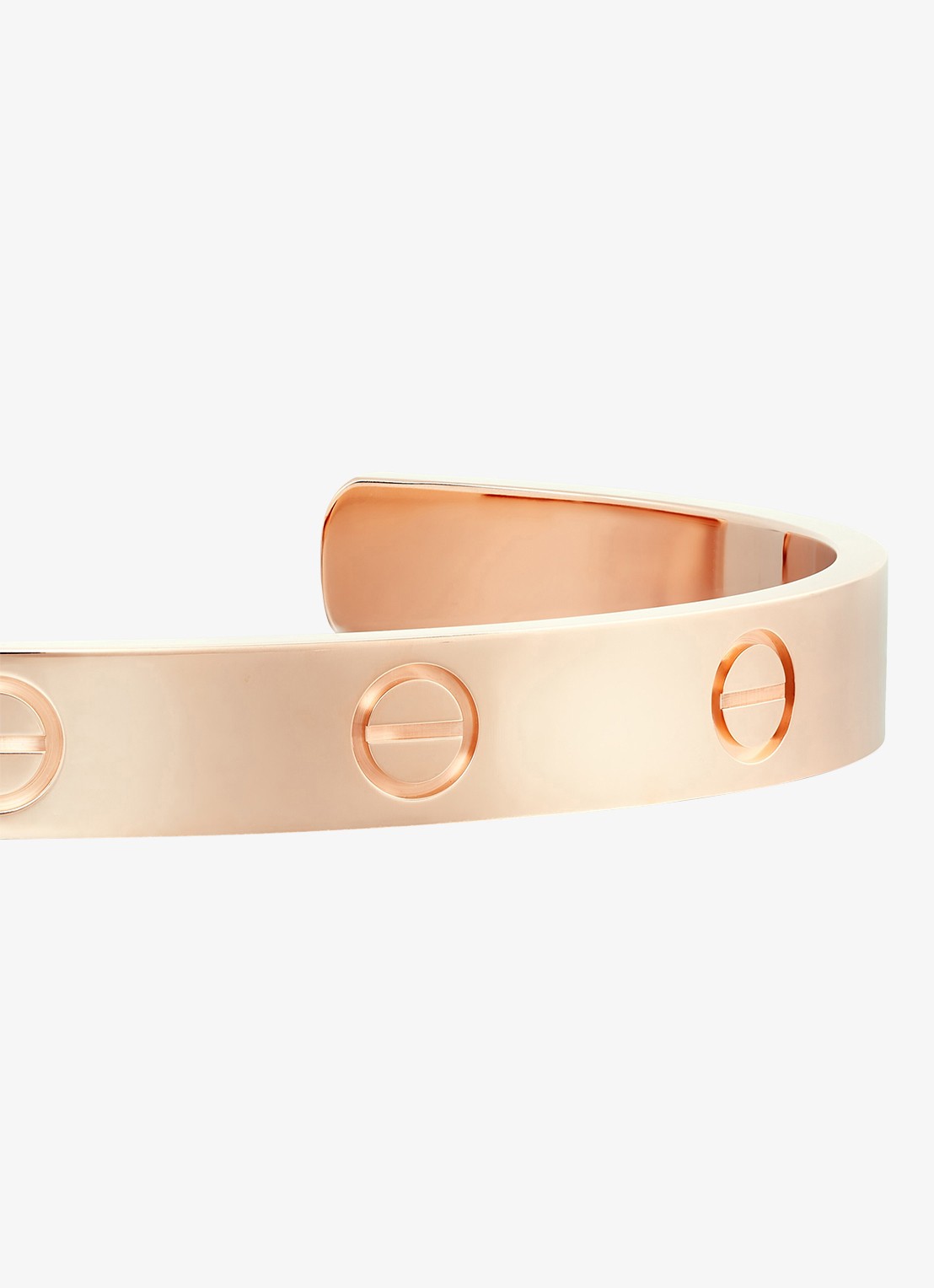 Cartier LOVE bangle, open, klassiek model van 18 karaat roségoud CRB6032617 - detail 4 roségoud