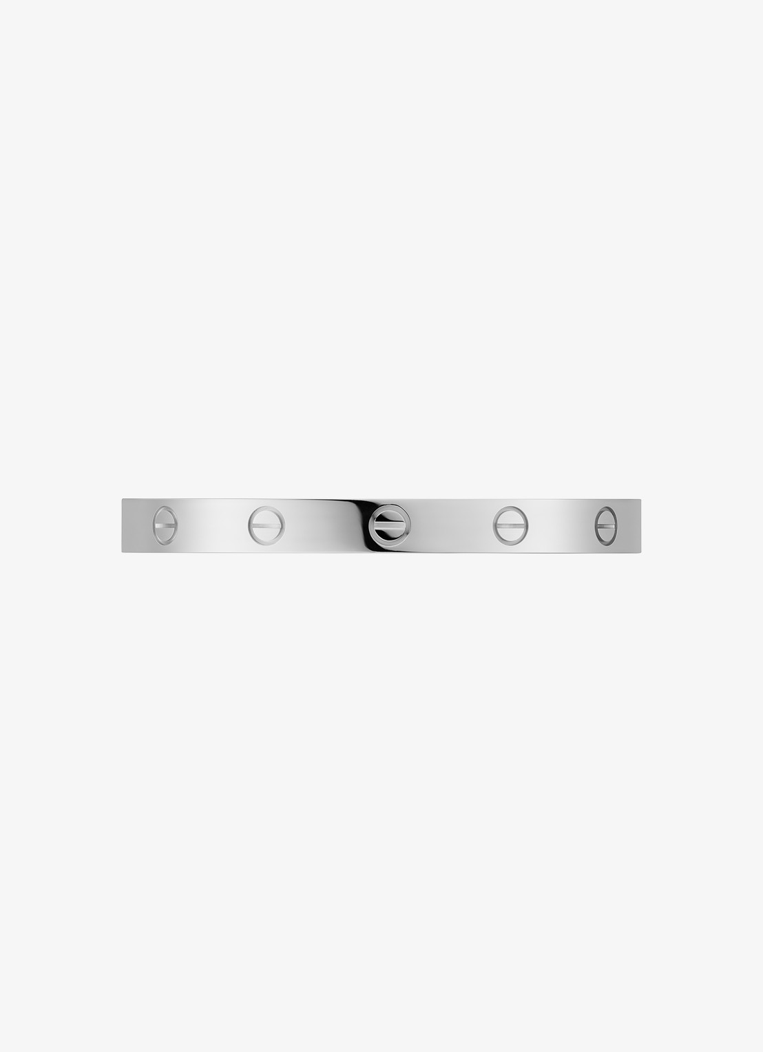 Cartier LOVE bangle, open, klassiek model van 18 karaat witgoud CRB6032517 - detail 4 witgoud