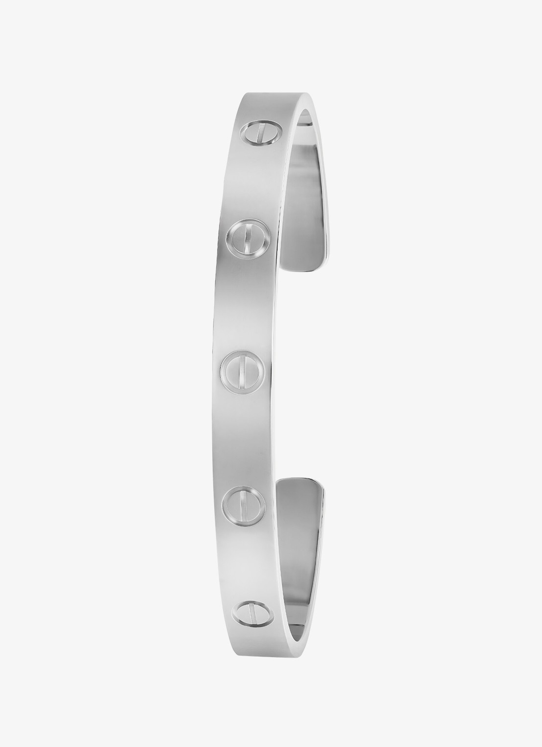 Cartier LOVE bangle, open, klassiek model van 18 karaat witgoud CRB6032517 - detail 5 witgoud