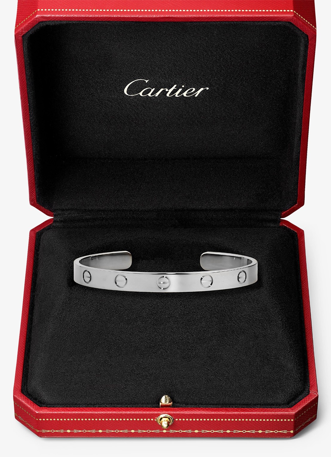Cartier LOVE bangle, open, klassiek model van 18 karaat witgoud CRB6032517 - detail 8 witgoud