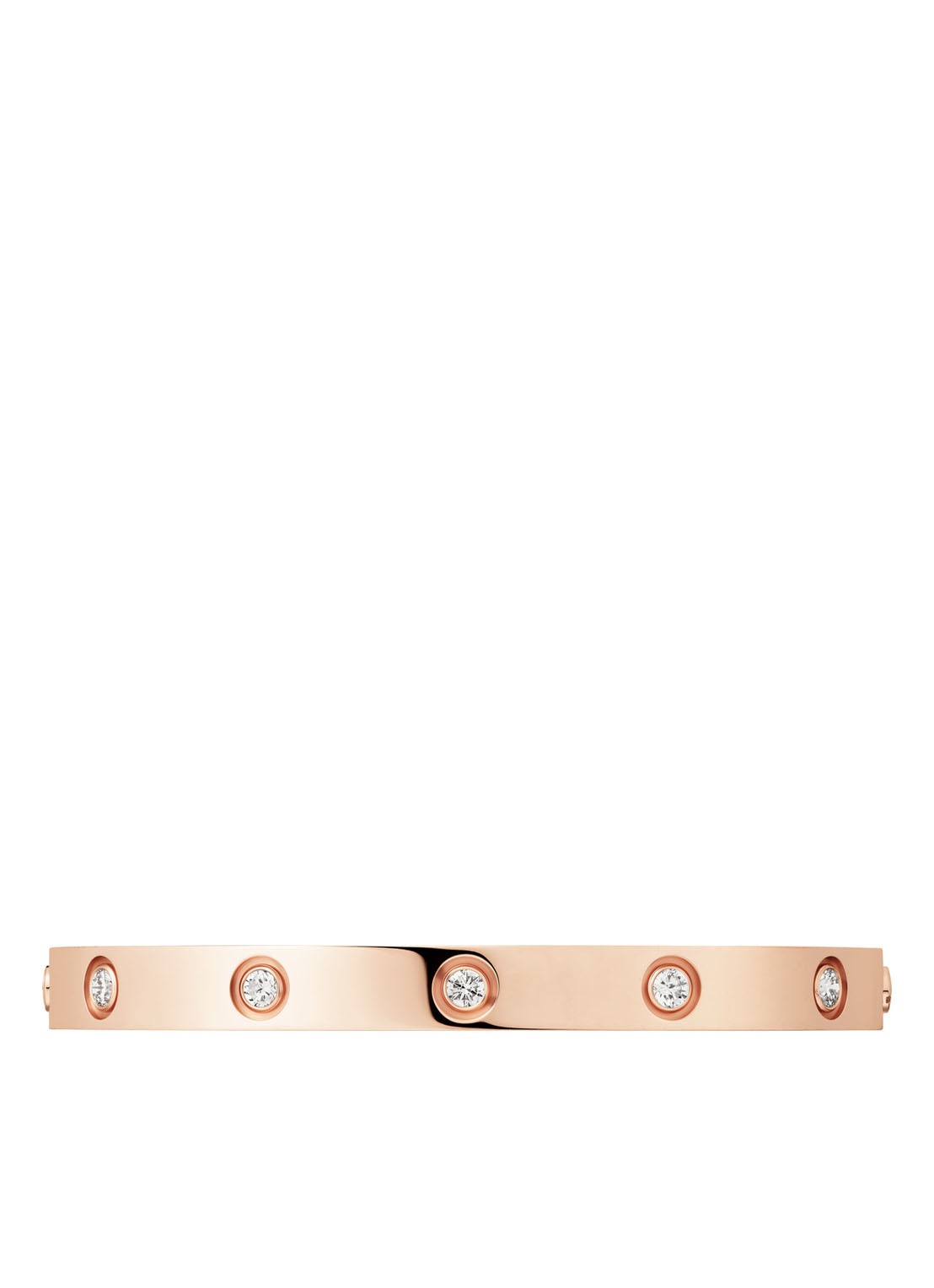 Cartier LOVE bangle van 18 karaat roségoud met diamanten CRB6070200 - voorkant 2 roségoud
