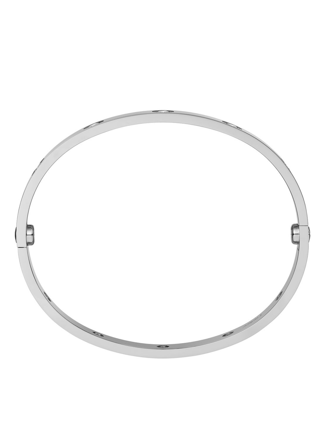 Cartier LOVE bangle van 18 karaat witgoud met diamanten CRB6070400 - detail witgoud