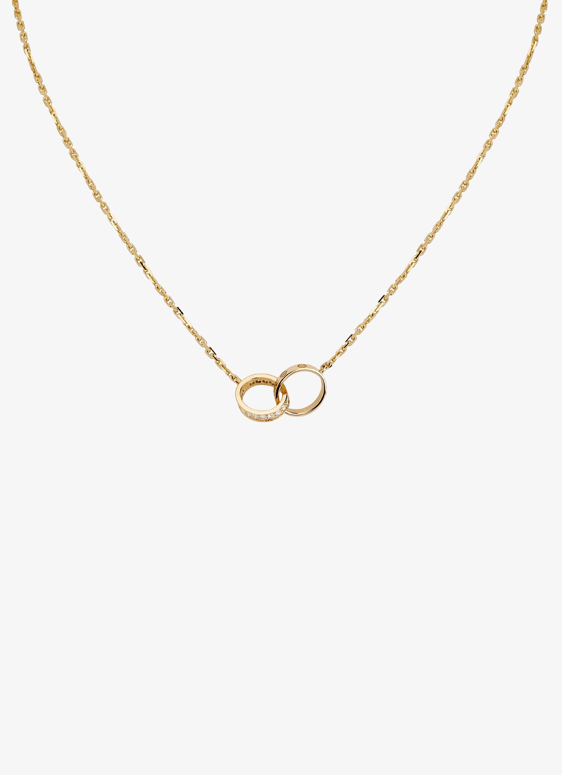 Cartier LOVE ketting van 18 karaat geelgoud met 0.22 ct diamant CRB7013800 - achterkant geelgoud