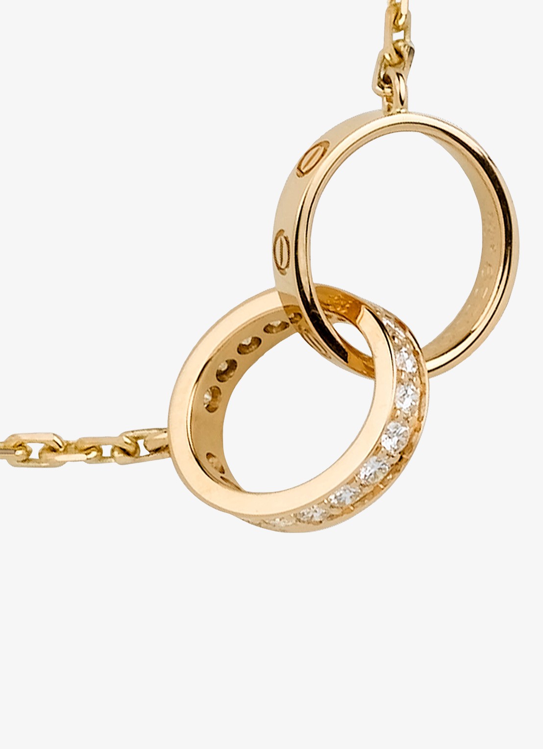 Cartier LOVE ketting van 18 karaat geelgoud met 0.22 ct diamant CRB7013800 - detail 2 geelgoud