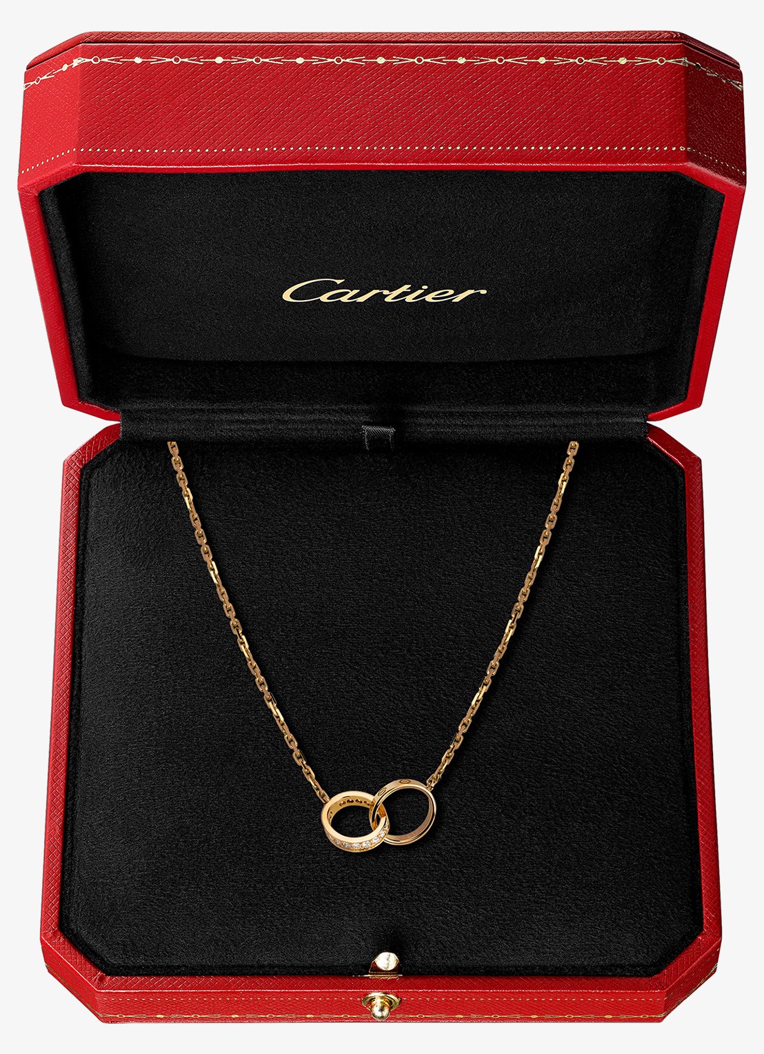 Cartier LOVE ketting van 18 karaat geelgoud met 0.22 ct diamant CRB7013800 - detail 4 geelgoud