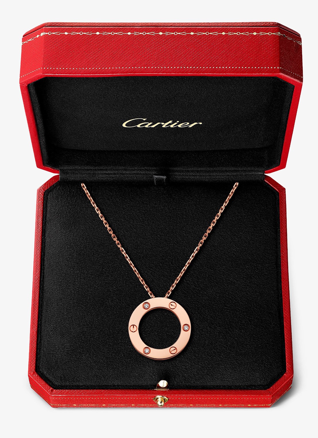 Cartier LOVE ketting van 18 karaat roségoud met 0.07 ct diamant CRB7014700 - detail 5 roségoud