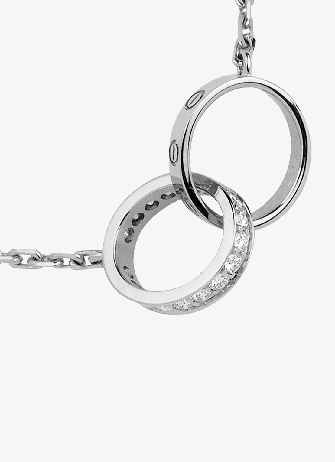 Cartier LOVE ketting van 18 karaat witgoud met 0.22 ct diamant CRB7013700 - detail 3 witgoud